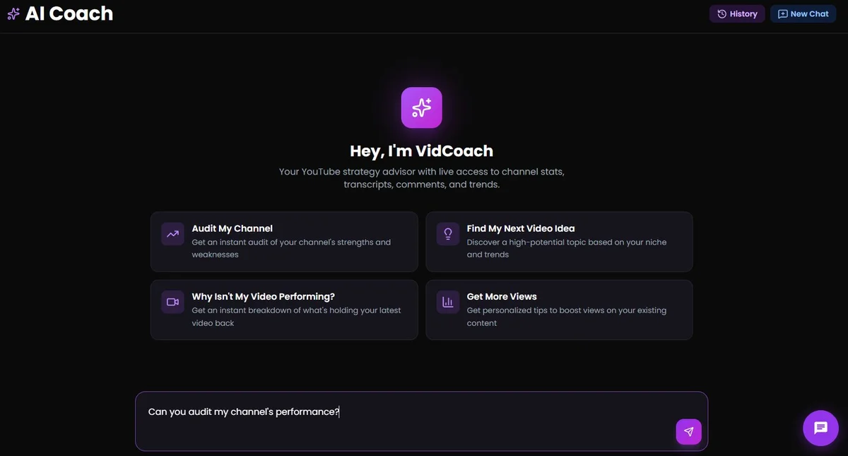 VidGent AI Coach tool preview